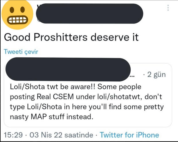 Proshitters deserve to see CSAM apparently